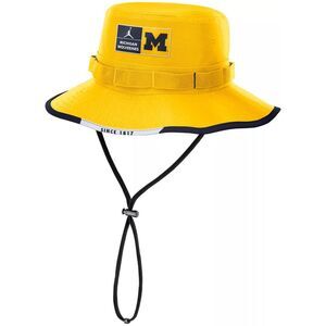 Nike Air Jordan Michigan Wolverines On Field Yellow Bucket Boonie Hat Cap Mens M